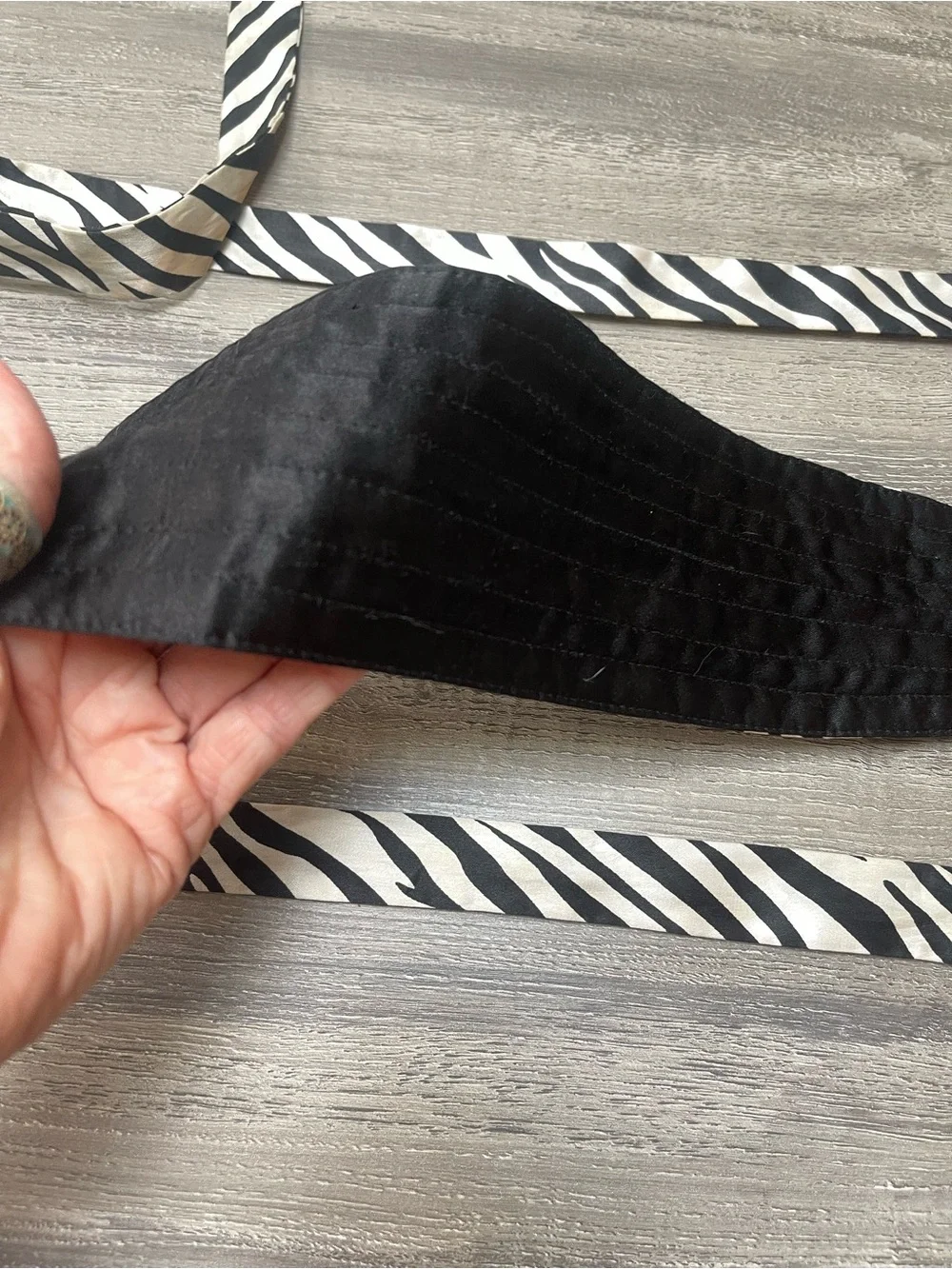 Zebra padded Black & White Headband /Belt / Scarf
